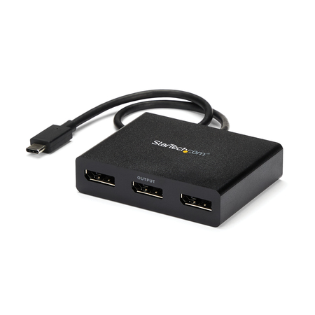 STARTECH.COM 3-Port USB-C to DisplayPort MST Hub - 4K DP Video Splitter MSTCDP123DP